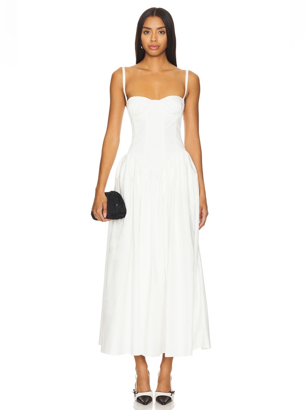 TulaRosa Emma Midi Dress in White